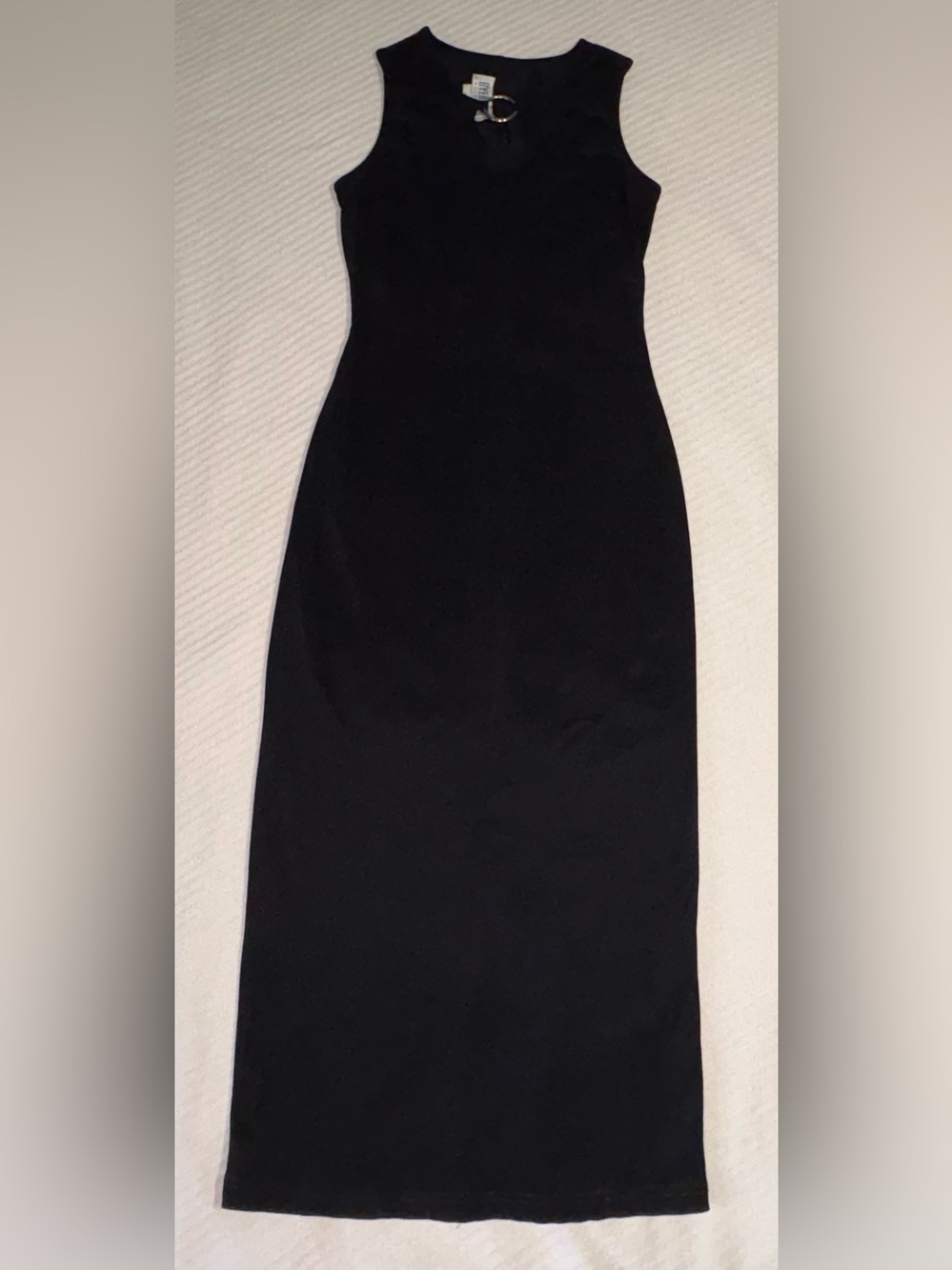 Byer Too! Vintage Black Keyhole Long Sleek Dress Women’s M
